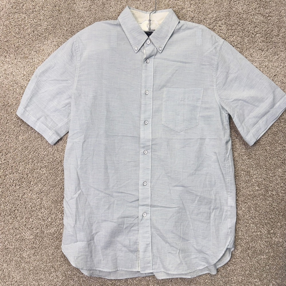 Rag & Bone Shirt Mens M Classic Fit Blue Micro-stripe Button-down EUC
